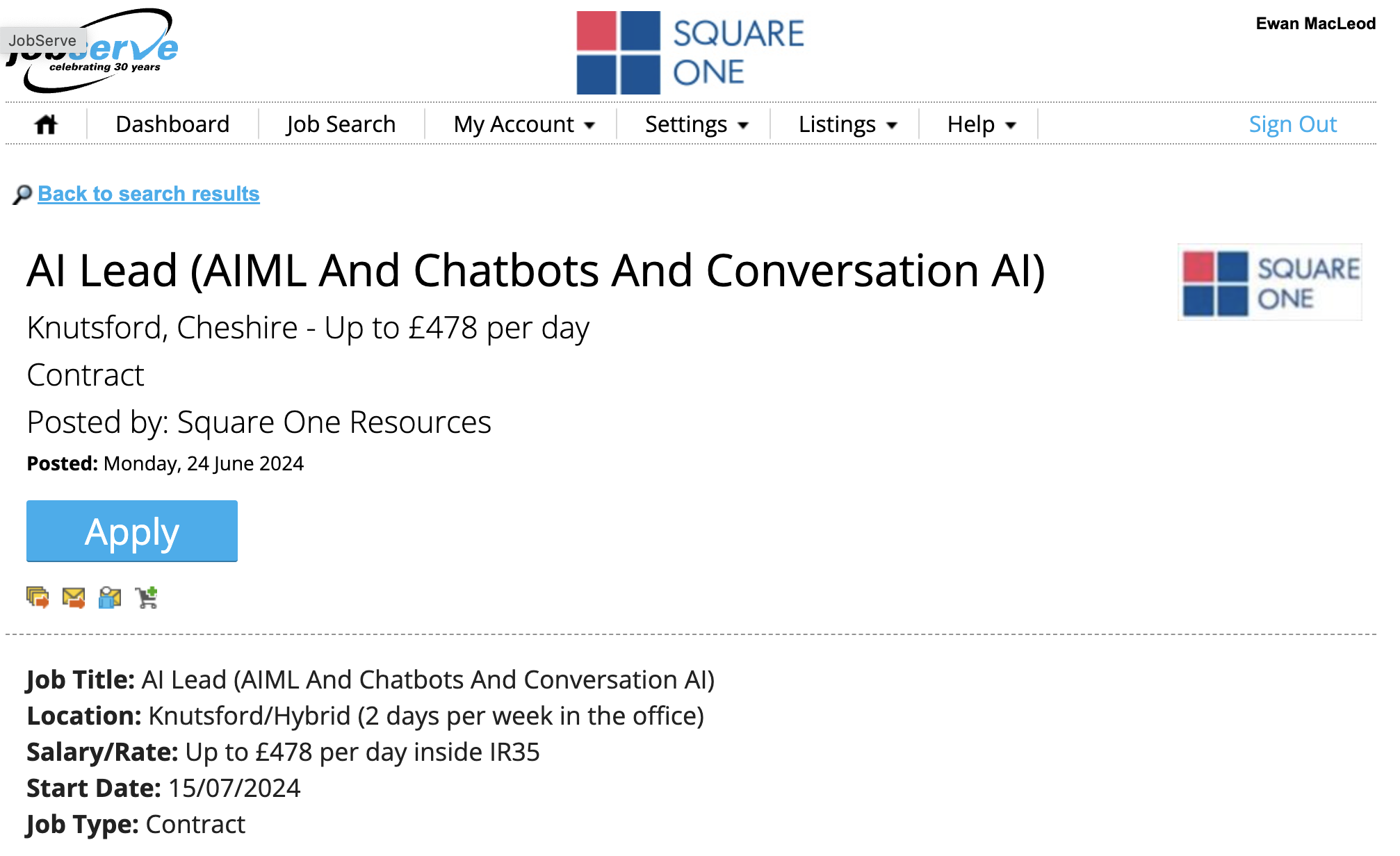Job Watch: Conversational AI Lead