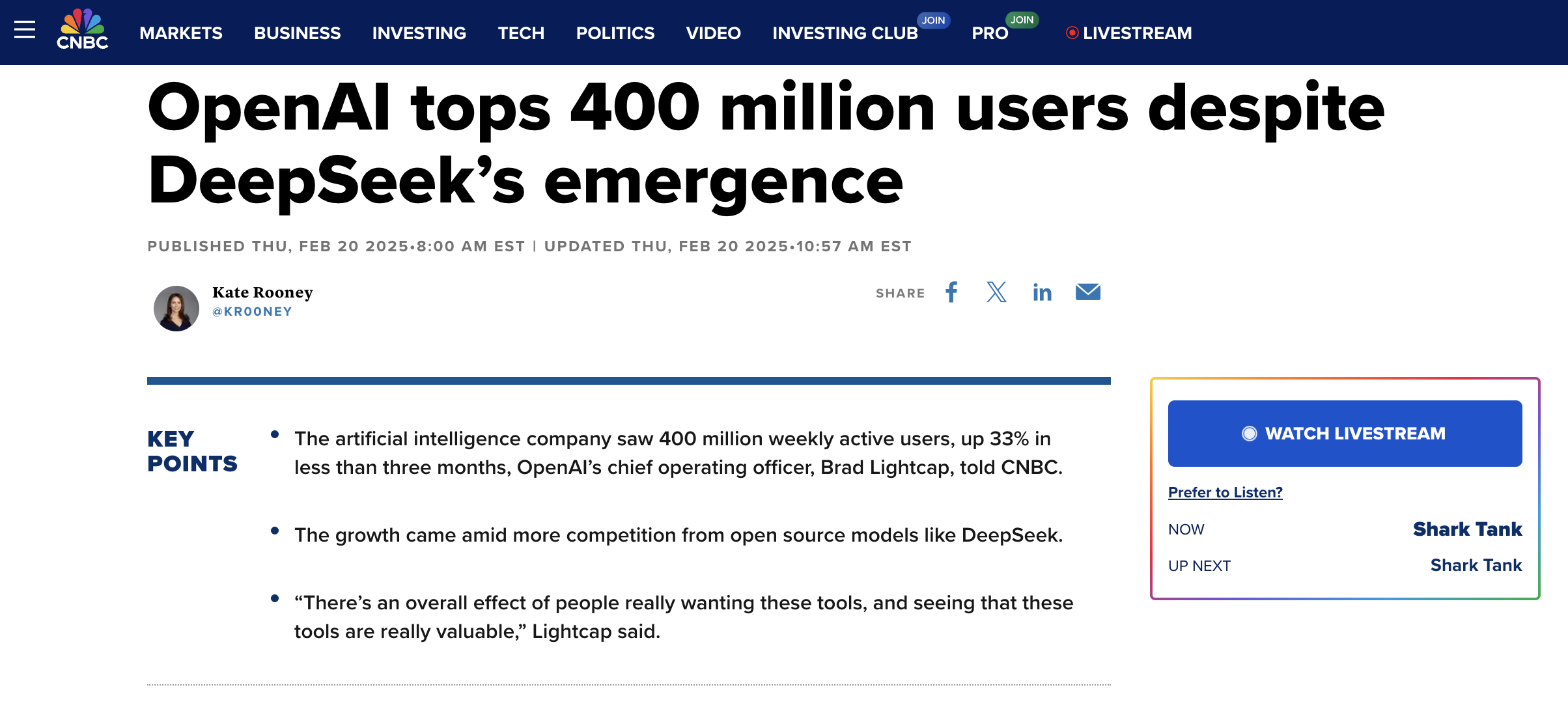 400 million people are using ChatGPT every single week